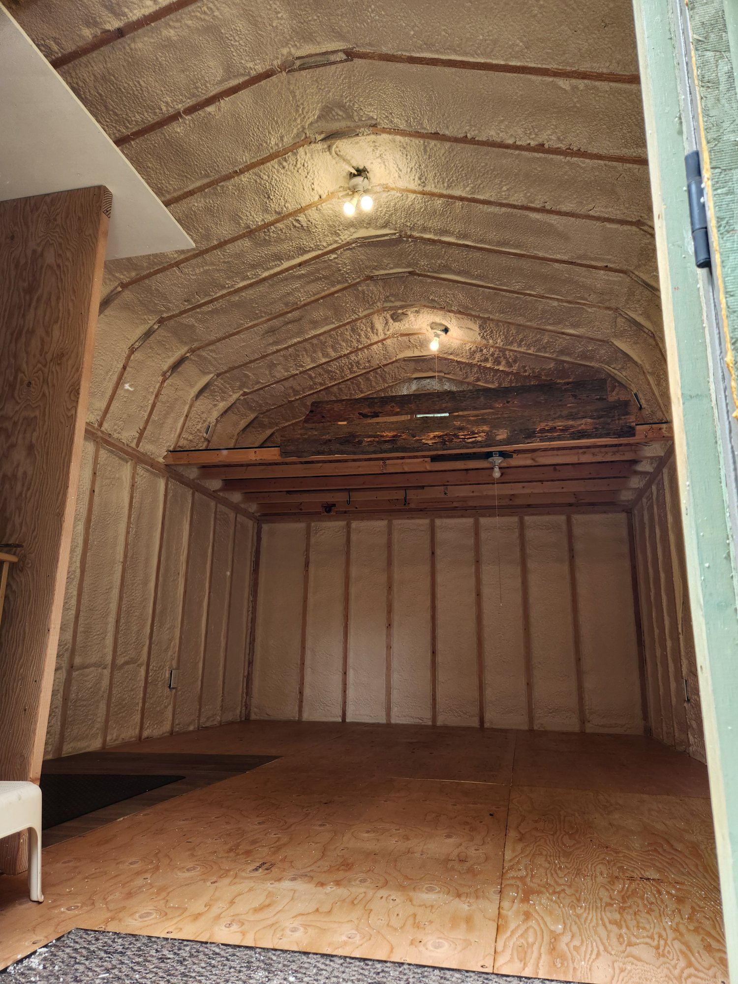 Spray Foam Retrofits & Remodels installation in progress